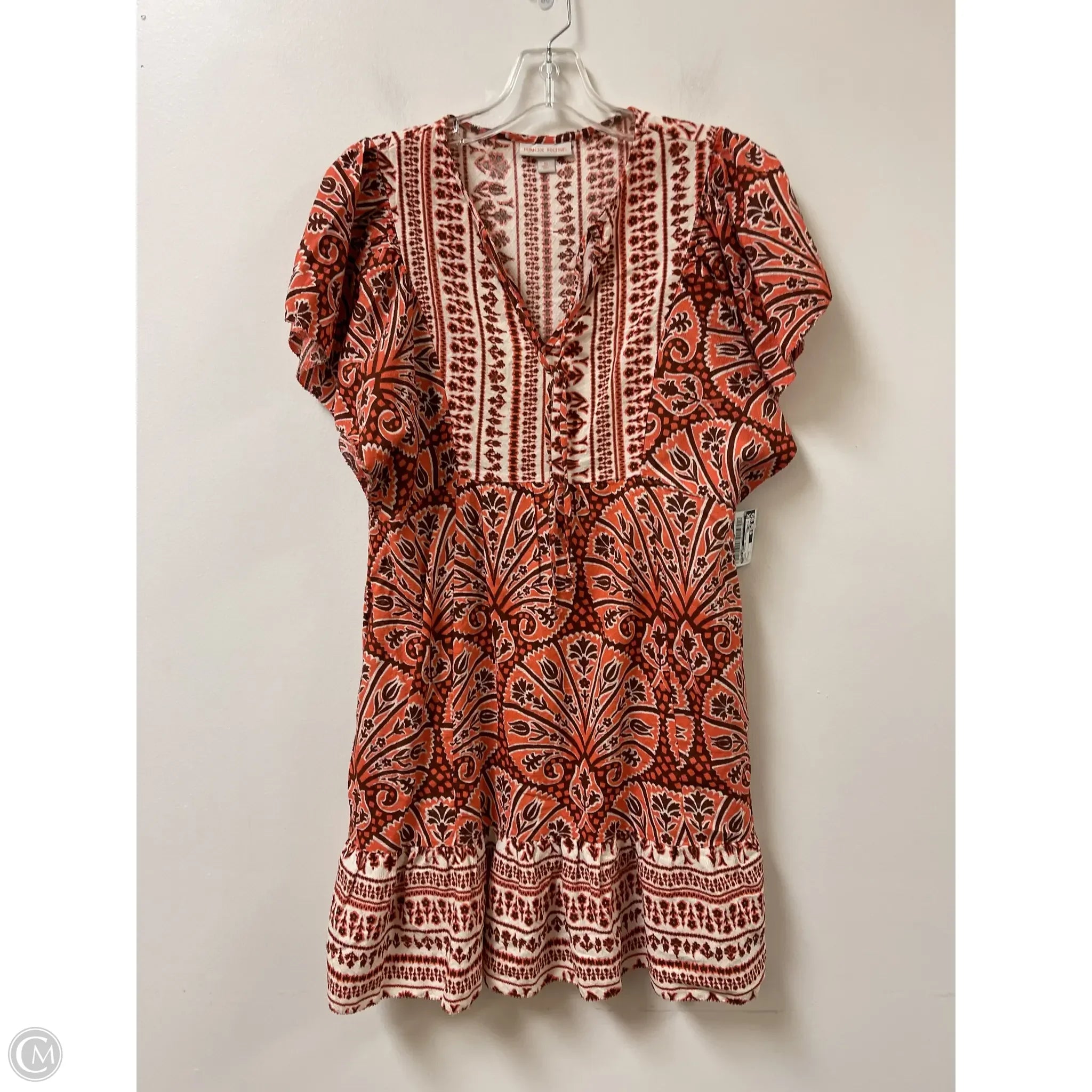 Dress Casual Short By Knox Rose In Orange, Size: Xs Tunics Fashionable trendy