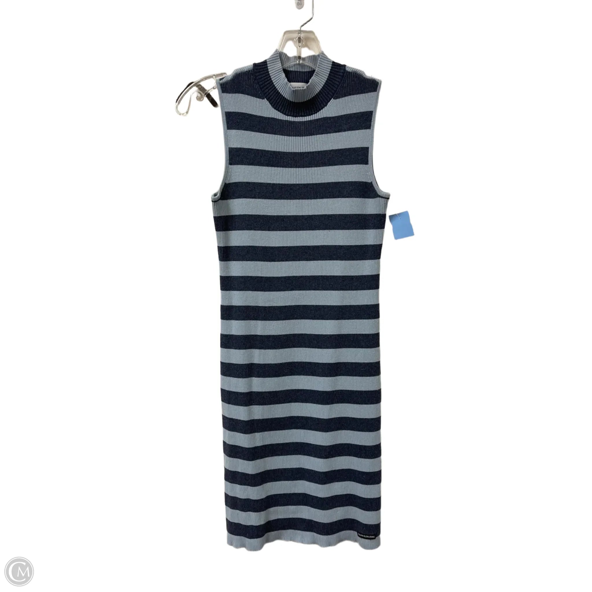 Dress Casual Midi By Calvin Klein In Striped Pattern, Size: Xs Maxi Flowy Bohemian