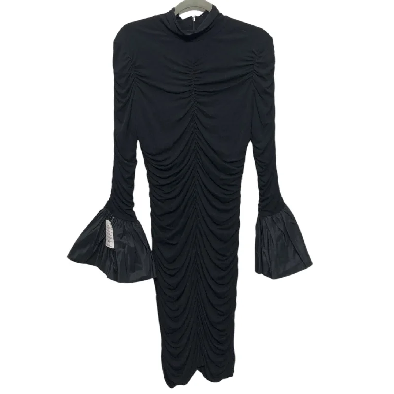 Dress Party Midi By Cma In Black, Size:10 Tunics Bridal satin