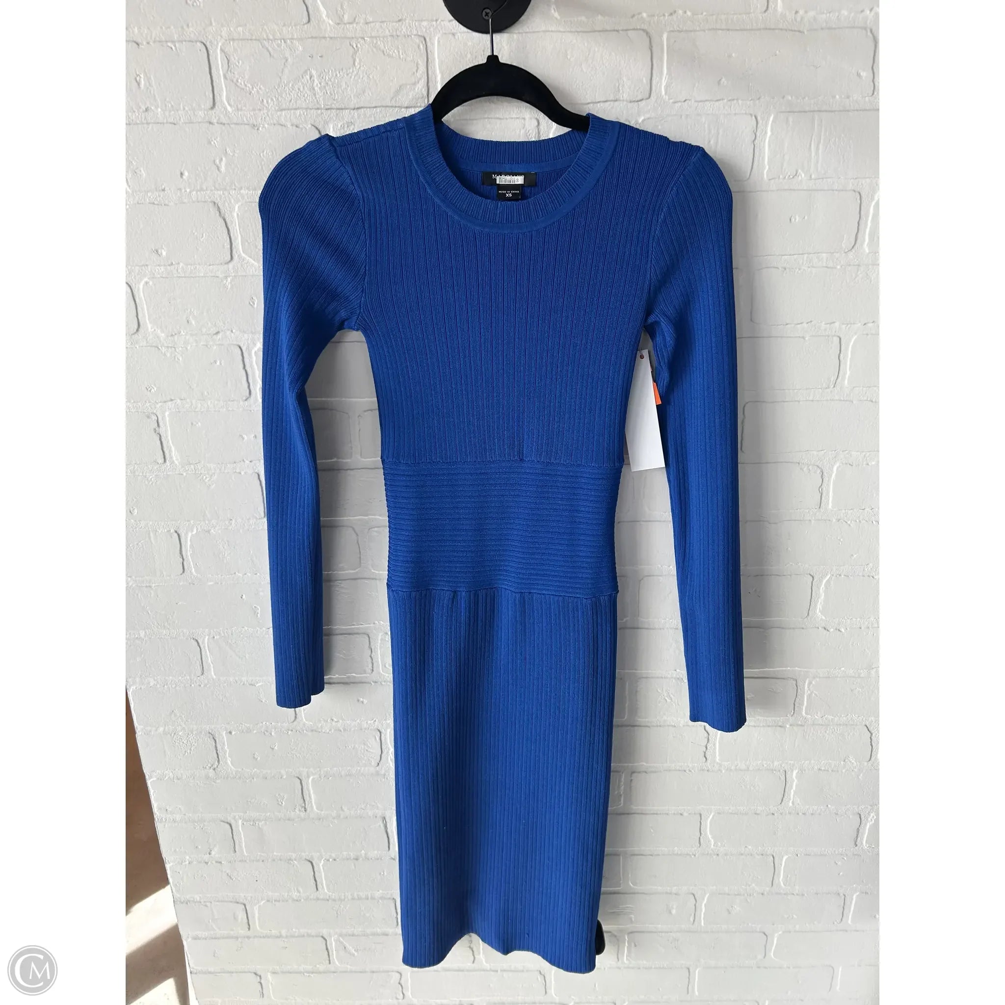 Dress Sweater By Marciano In Blue, Size: Xs Tunics Distressed trendy