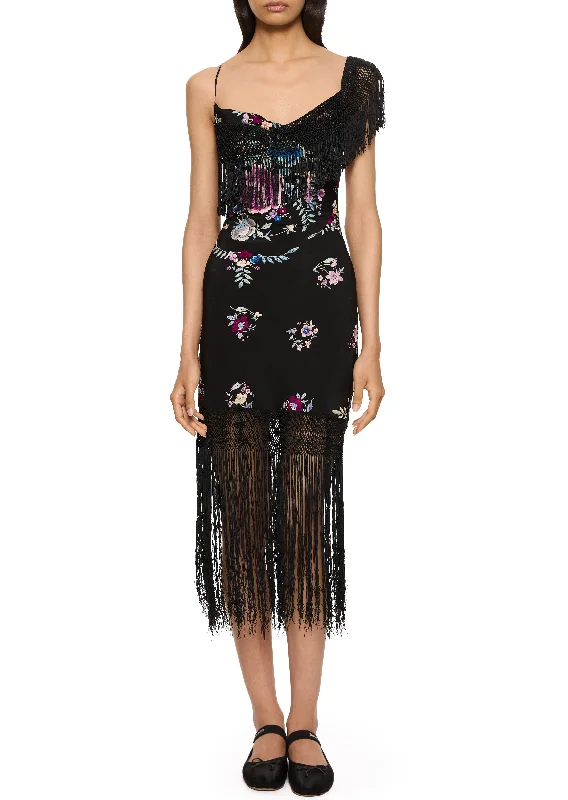 Clover Demi Couture Piano Shawl Mini Dress Stylish Short-Sleeve Mini Dress