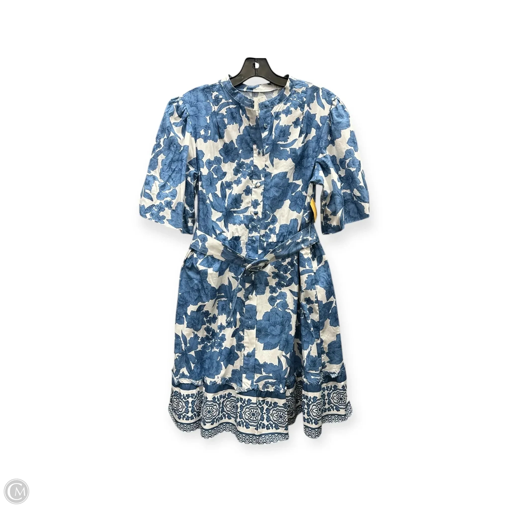 Dress Casual Midi By Joie In Blue & White, Size: 10 Tunics Stylish modern