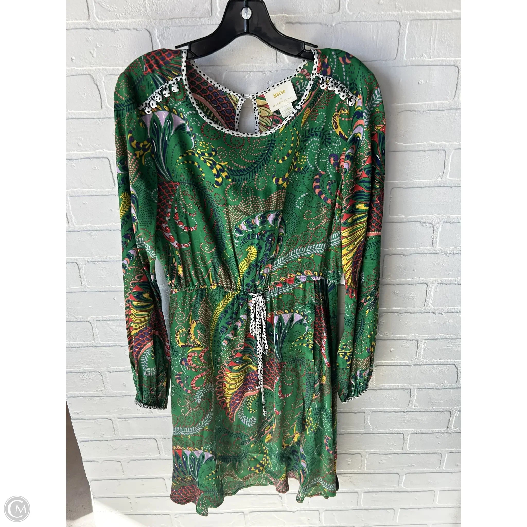Dress Casual Short By Maeve In Green & Yellow, Size: M Tunics Practical easy-care