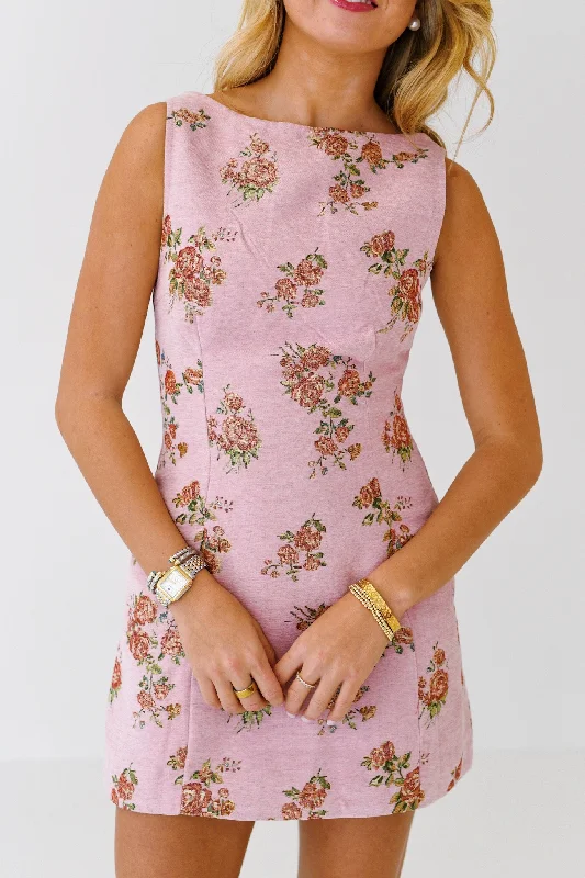 Selah Mini Dress - Pink Comfortable One-Shoulder Mini Dress