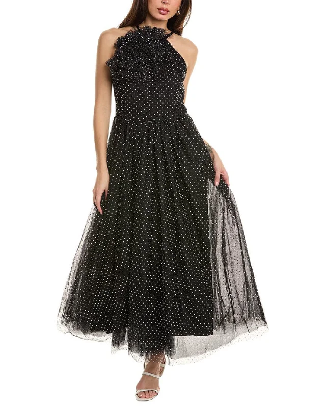 ML Monique Lhuillier Lilianna Tulle Maxi Dress Tunics Stylish elegant