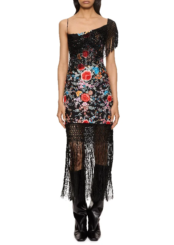 Poppy Demi Couture Piano Shawl Mini Dress Cozy Ribbed Mini Dress