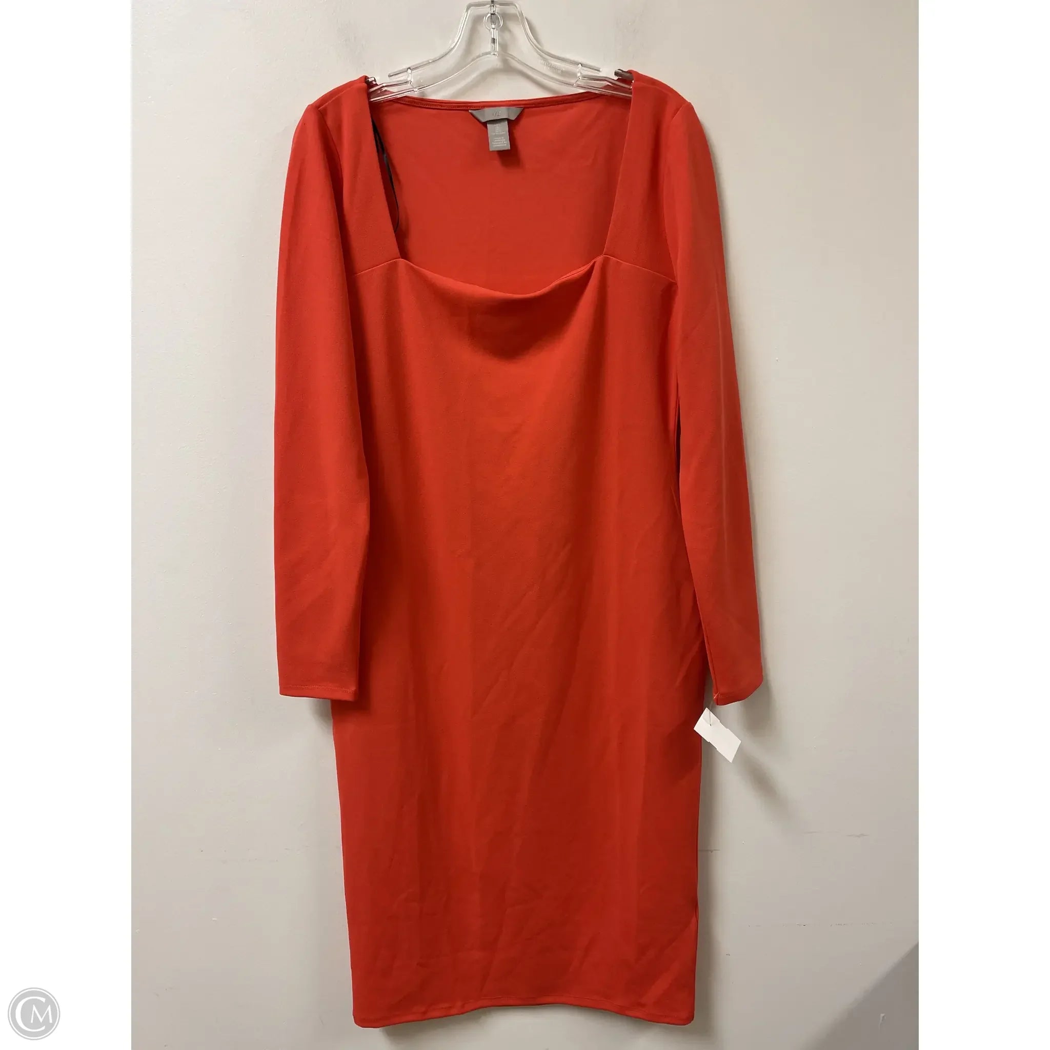 Dress Casual Midi By H&m In Orange, Size: L Tunics Trousers formal