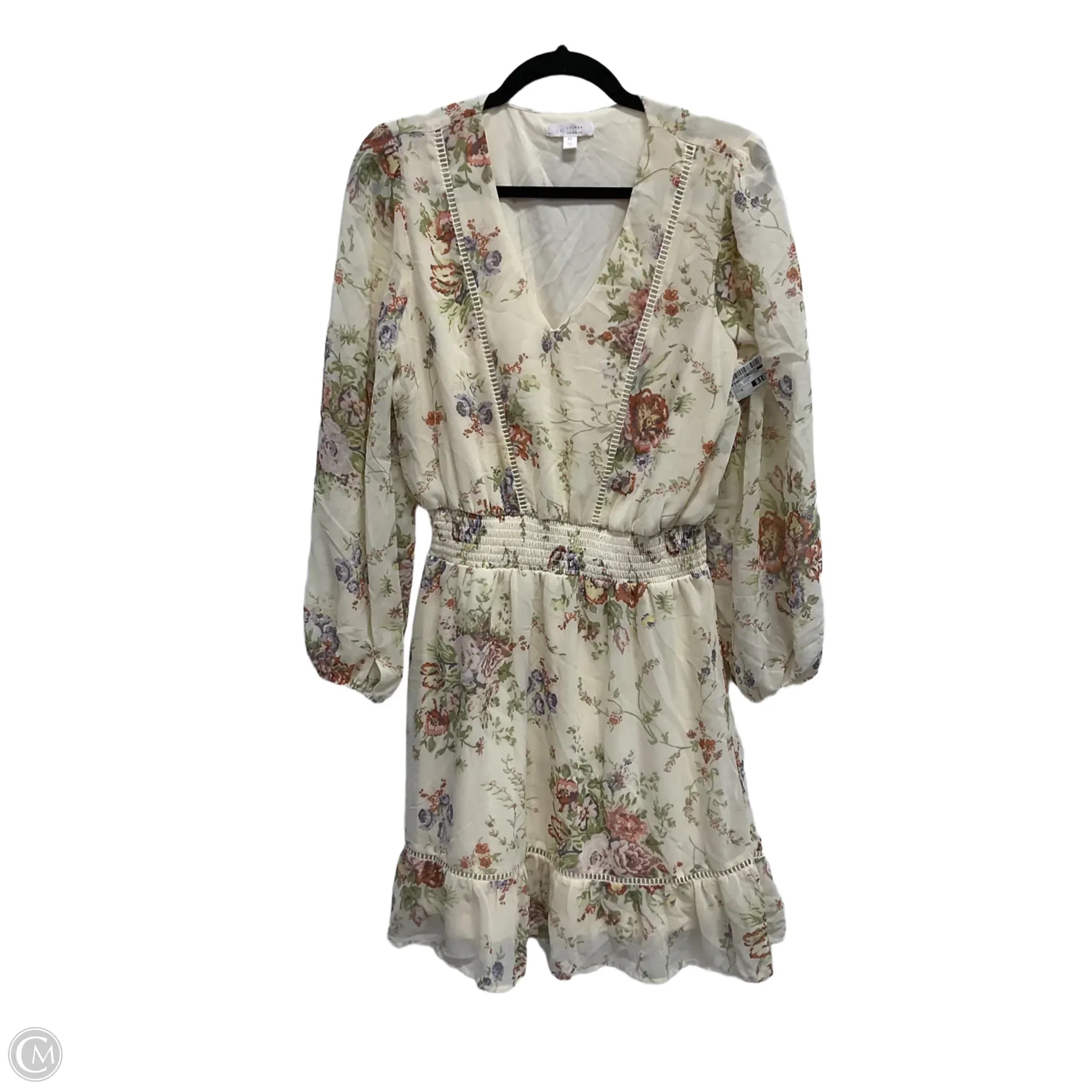 Dress Casual Short By Lc Lauren Conrad In Floral Print, Size: M Cowl Neckline Elegant Dress Casual Short By Lc Lauren Conrad In Floral Print, Size: M Cowl Neckline Elegant