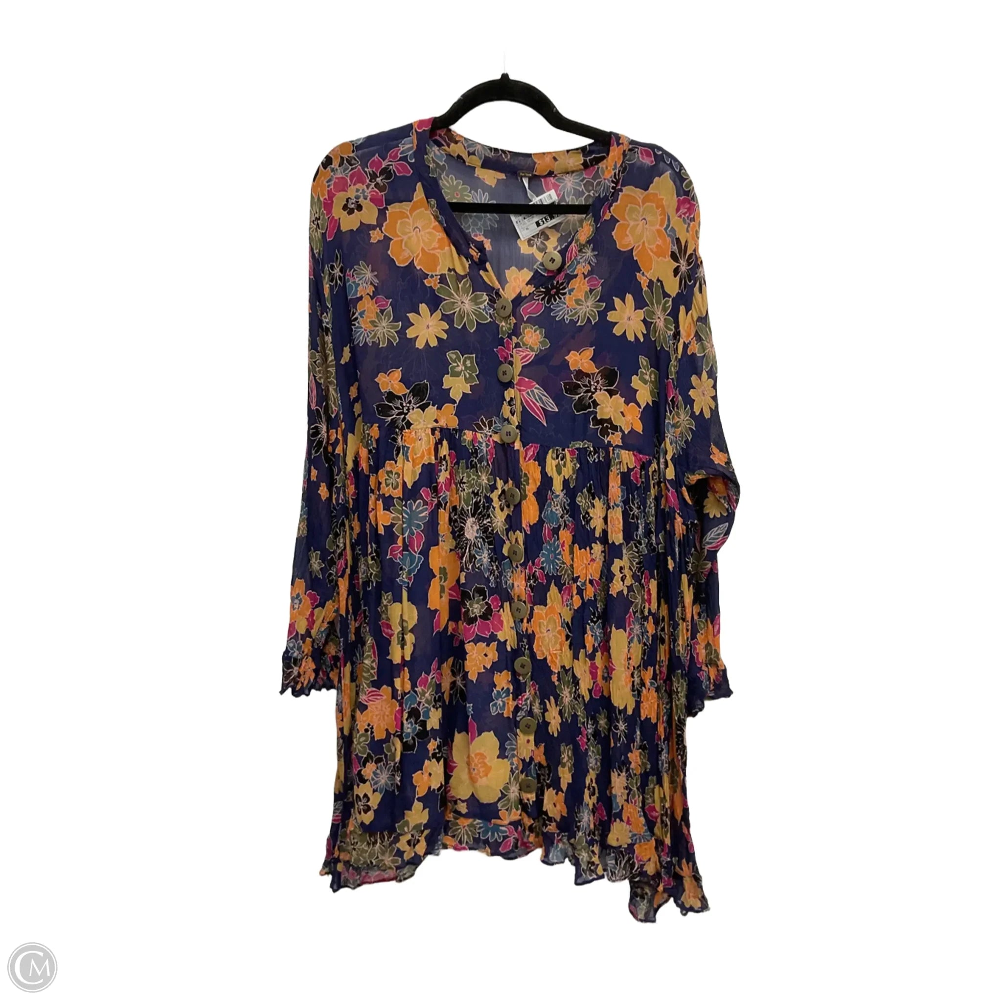 Dress Casual Short By Free People In Floral Print, Size: Xl Tunics Mesh breathable