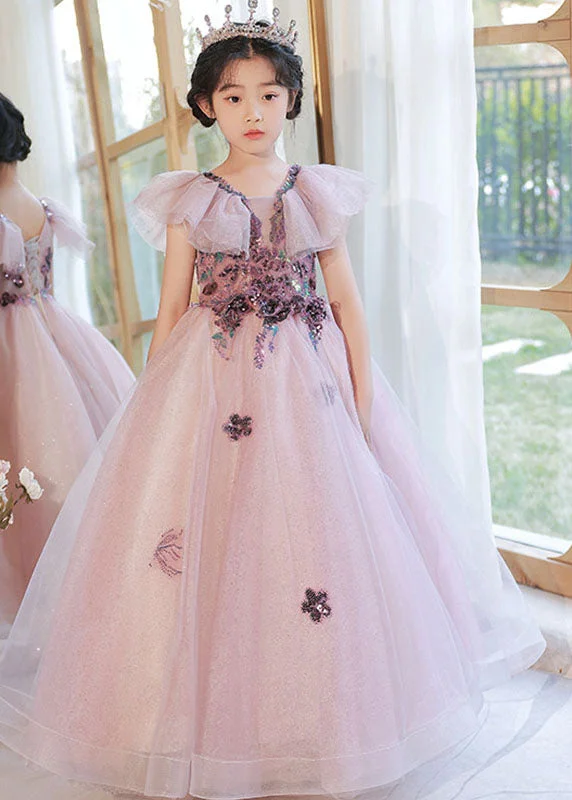 Casual Light Purple V Neck Sequins Tulle Girls Maxi Dress Summer QV017 empire Waist empire Casual Light Purple V Neck Sequins Tulle Girls Maxi Dress Summer QV017 empire Waist empire
