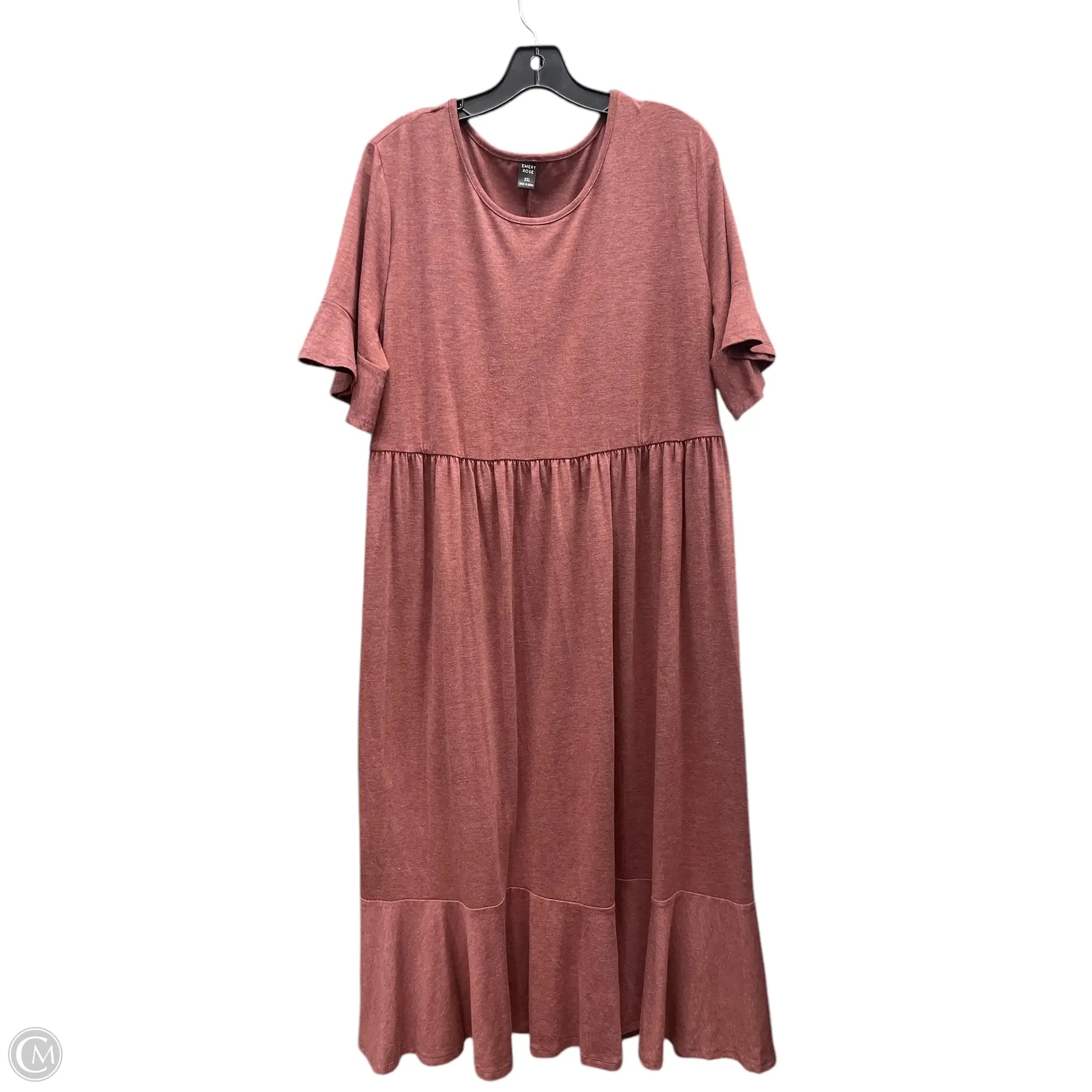 Dress Casual Midi By Emory Rose In Maroon, Size: Xxl Tunics Stylish modern