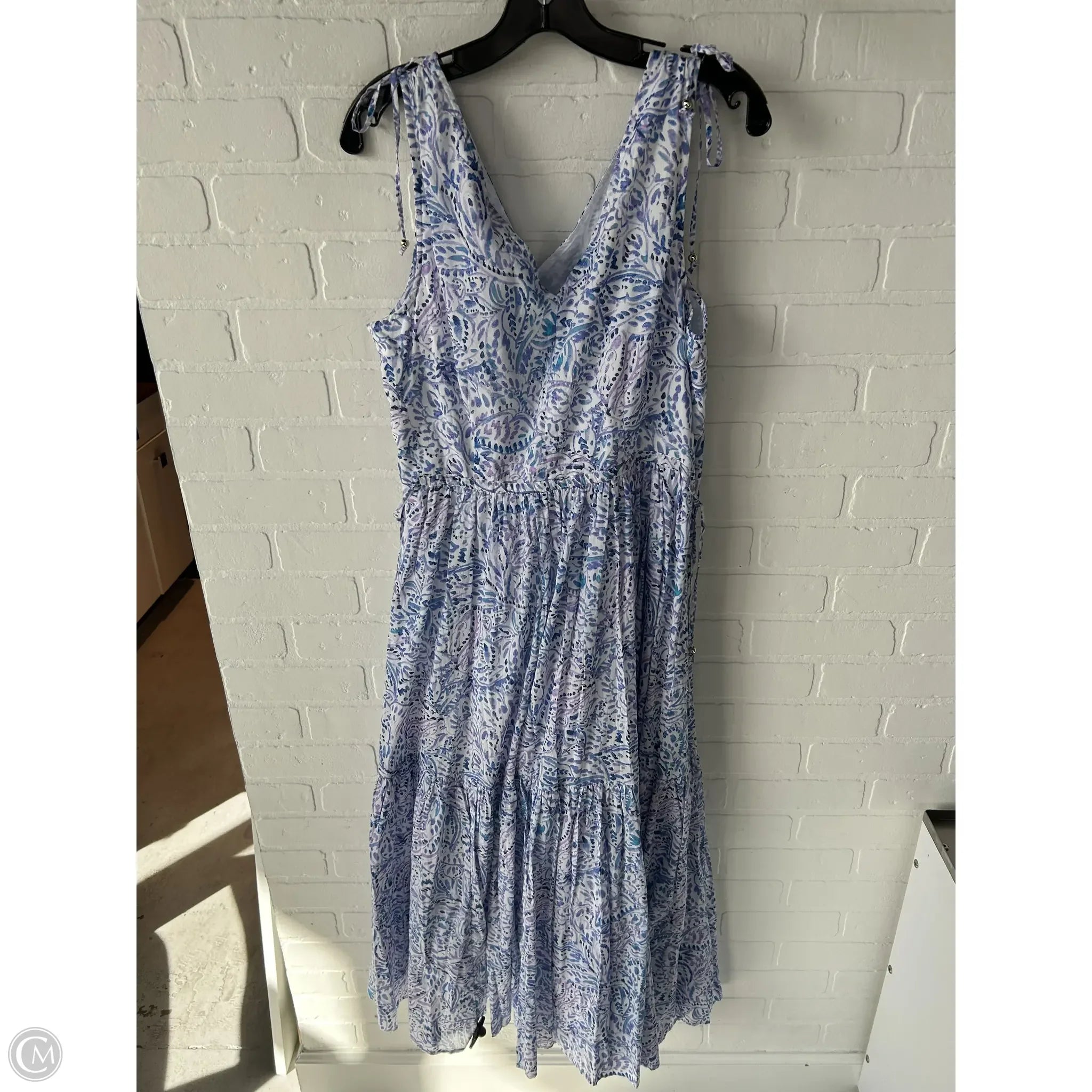 Dress Casual Maxi By Talbots In Purple & White, Size: L Tunics Party sparkling