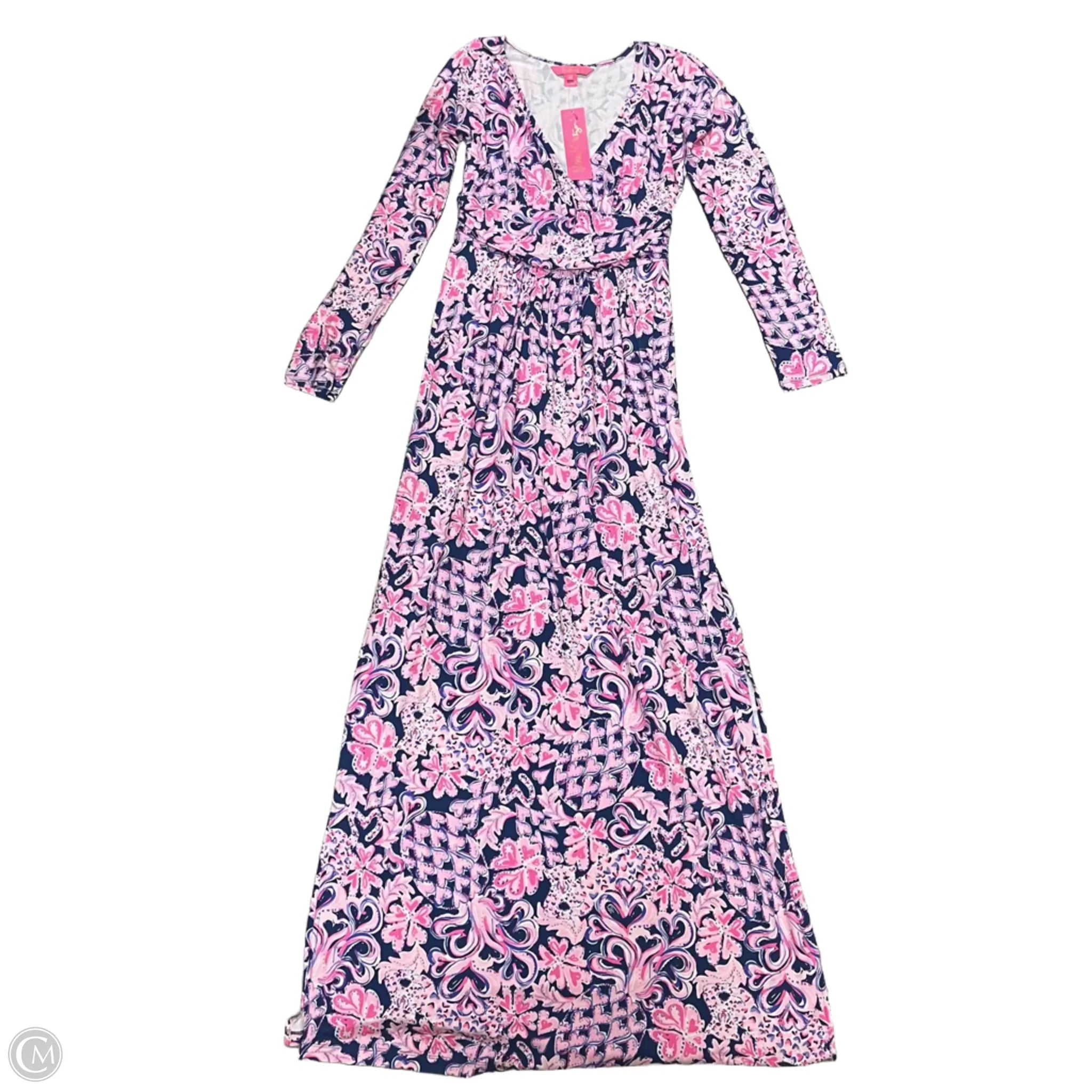 Dress Designer By Lilly Pulitzer In Blue & Pink, Size: S Tunics Ceremony elegant