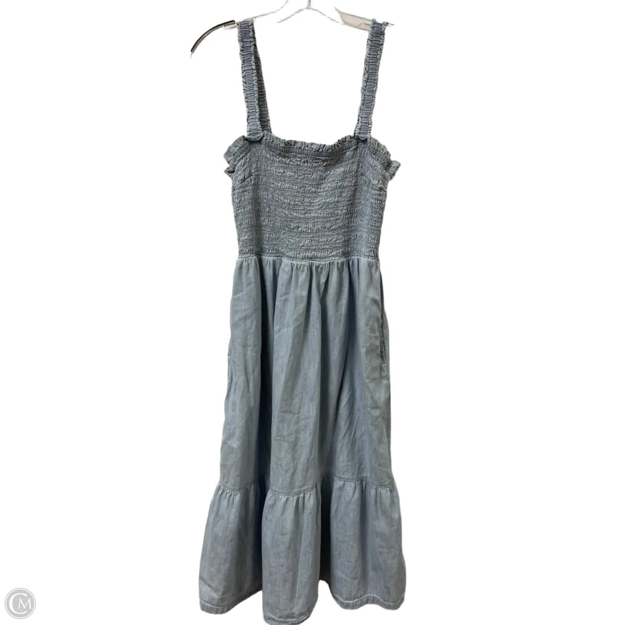 Dress Casual Midi By Gap In Blue, Size: L Cowl Neckline Elegant