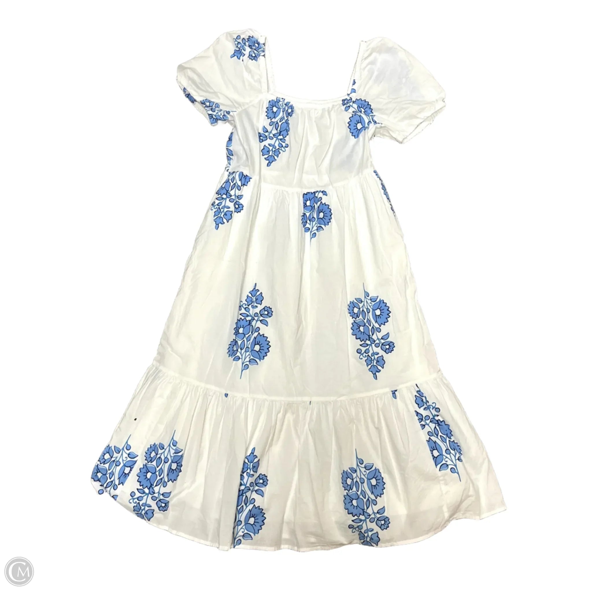 Dress Casual Midi By J. Crew In Blue & White, Size: S Tunics Trendy modern