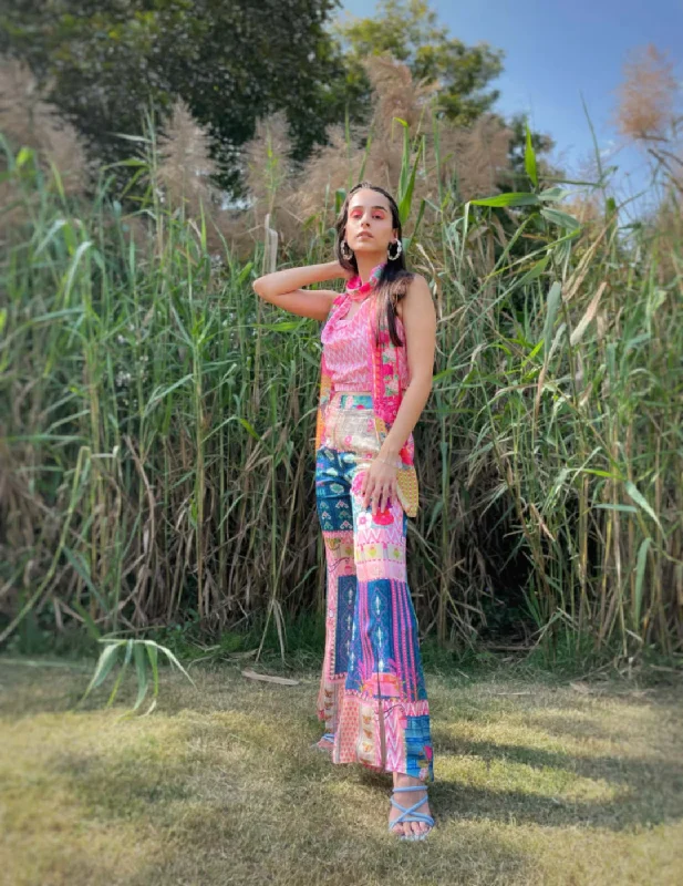 Rosie Crop Top & Pant Set & Fly Dupatta Modern Contemporary Chic
