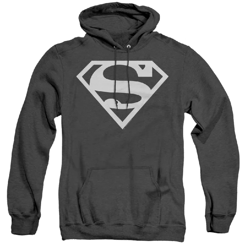 Superman Logo - Heather Pullover Hoodie Hooded Pullover Sweater