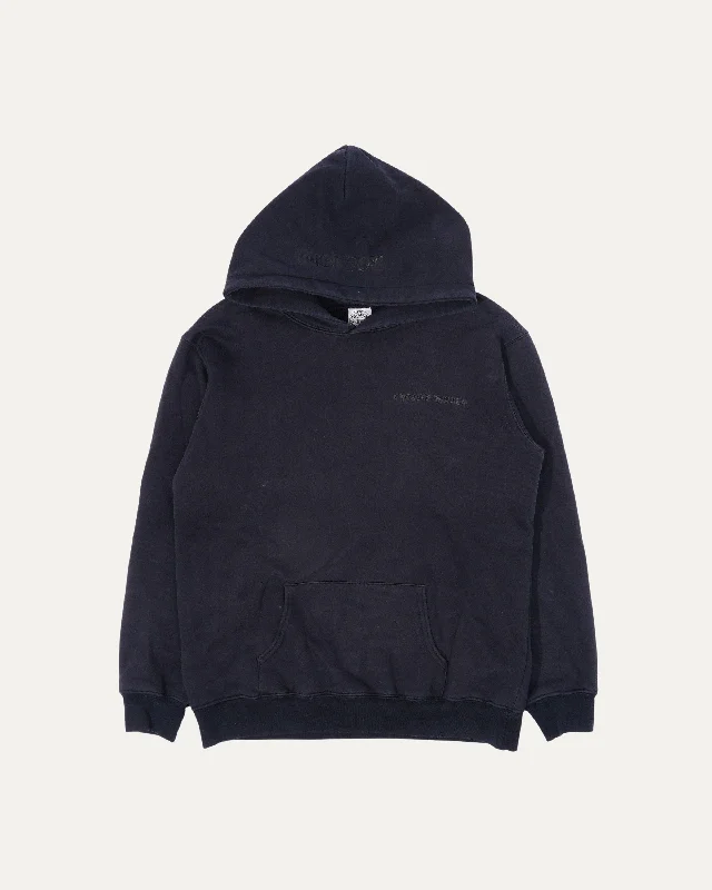 Tonal Plus Cross Thermal Lined Hoodie Hoodie with Hem Raw Edge Edgy Unfinished