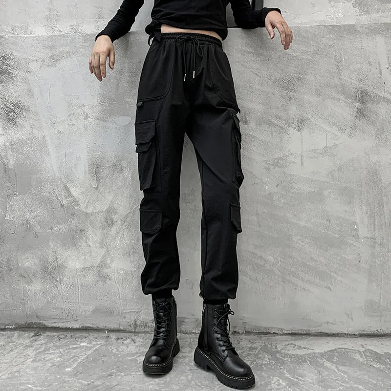 Three-dimensional Pocket Casual Loose Trousers Trousers Lace Delicate