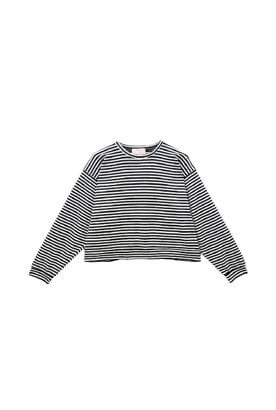 BURU x Val Everyday Pullover - Stripe Knit Square Neck Pullover