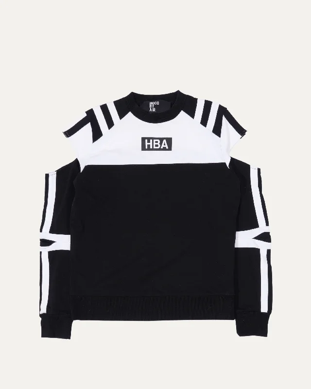 Shoulder Cut Sweatshirt Hoodie with Set-In Sleeves Structured Classic
