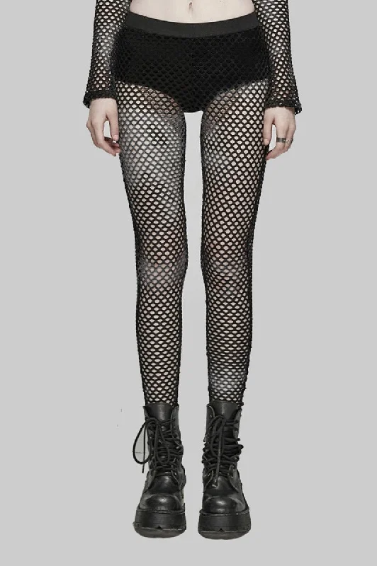 Bleached Bones Fishnet Leggings Comfortable Workout Fitness Leggings