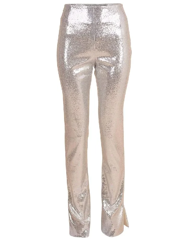 Ando Slashed Trouser Trousers Satin Smooth