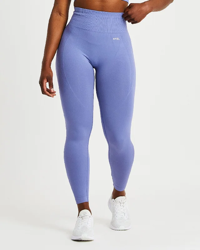 Balance V2 Seamless Leggings - Steel Blau Fashionable Sports Compression Leggings