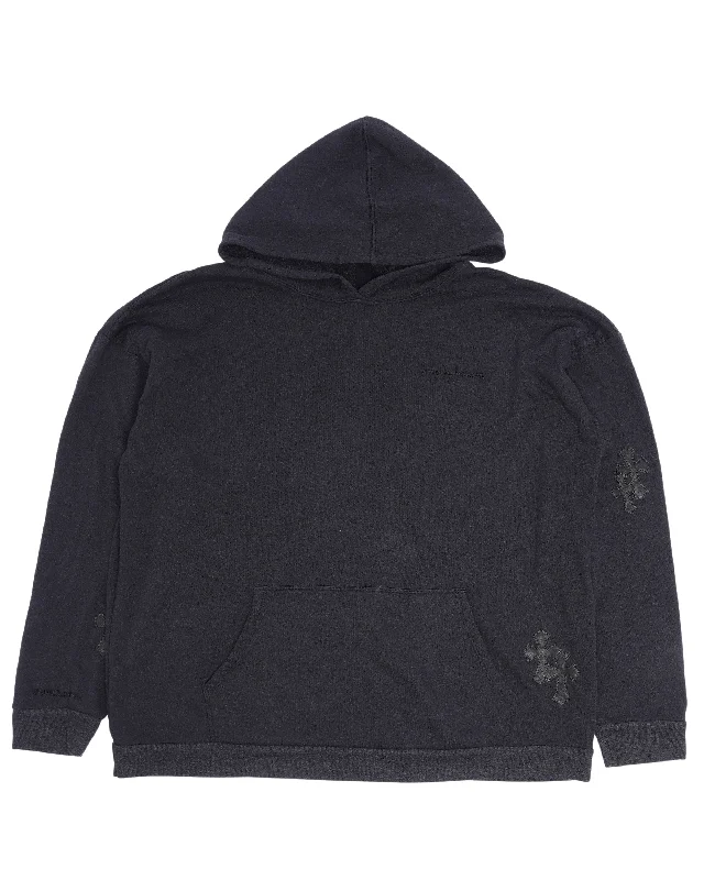 Cross Patch Hoodie Hoodie with Mesh Breathable Sporty