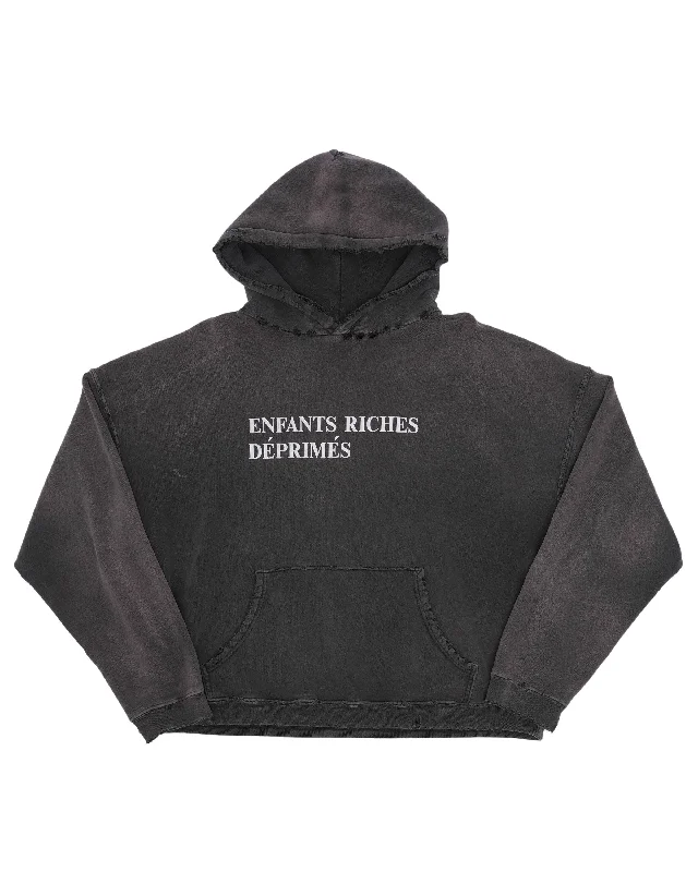 Classic Logo Hoodie Hoodie with Button Placket Classic Preppy