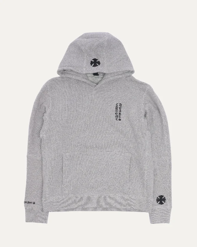 Plus Cross Patch Hoodie Hoodie with Set-In Sleeves Structured Classic