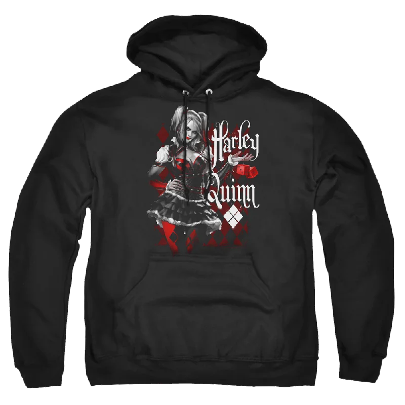 Batman - Arkham Dice - Pullover Hoodie Three Quarter Sleeve