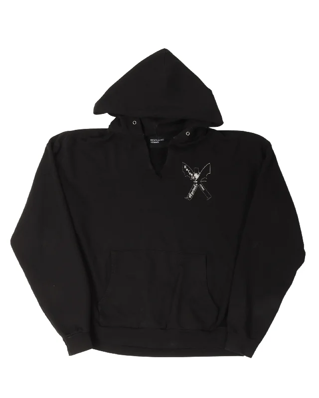 Nouveau Logo Hoodie Hoodie Dress Longline Feminine