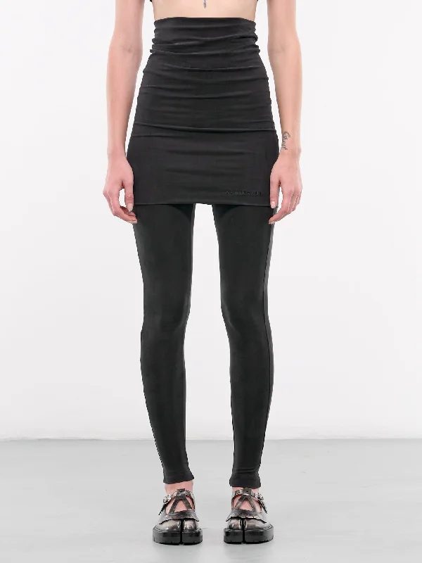 Warm-Up Leggings (S2WJEPA05-BLACK) Trendy Digital Print Leggings