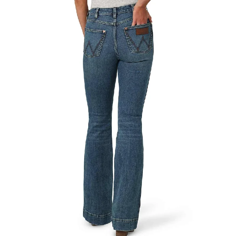 Wrangler Women's Retro Premium High Rise Trouser Jeans Trousers Review Highly