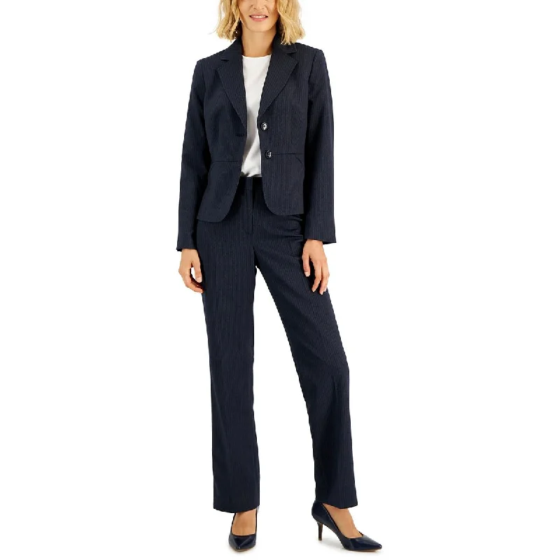 Le Suit Womens Plus Pinstripe Office Trouser Pants Trousers Cargo pockets