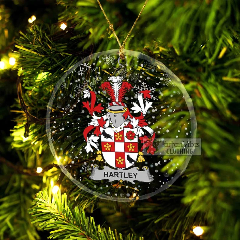 Hartley Irish Clan Christmas Glass Ornament with Coat of Arms Kimono Robe Cloak
