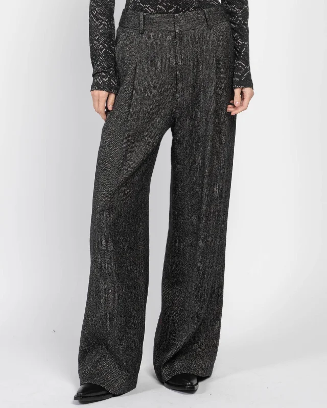 Pleated Trousers Trousers Elastic Waist Soft