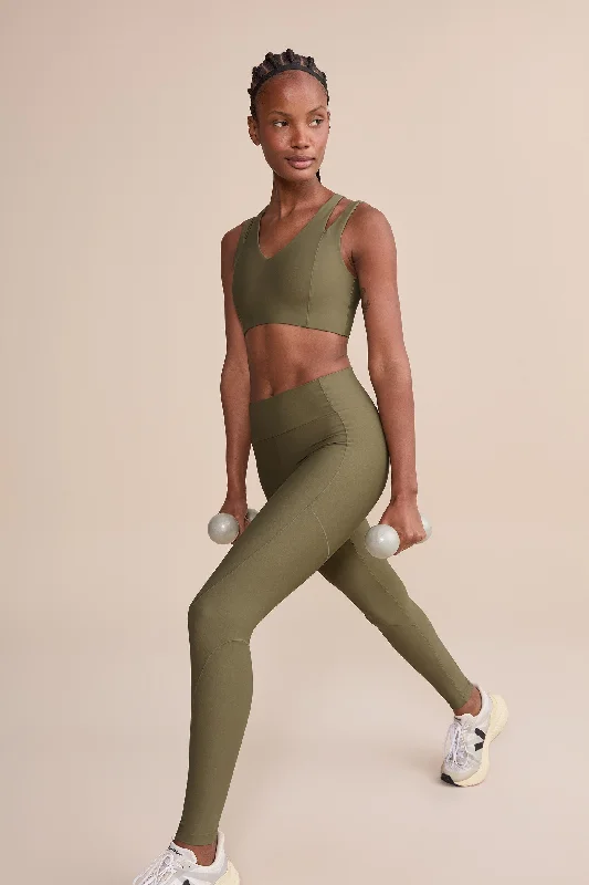 V Clash Long Leggings Comfortable Leggings with Pockets