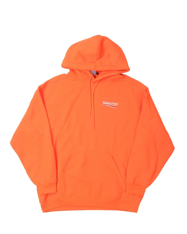 Campaign Logo Hoodie Hoodie with Half-Zip Sporty Casual