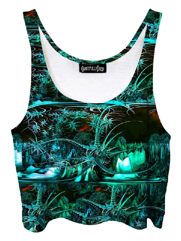 Tropic Thunder Alien Galaxy Crop Top Knit Fabric Woven Fabric Fleece Fabric