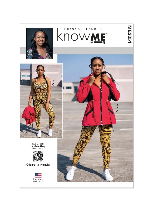 Know Me Pattern Me2051 Misses' Jacket, Bra Top, and Leggings Cozy Ribbed Leggings