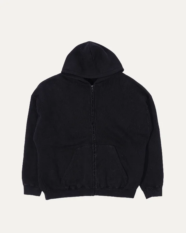 Zip Up Hoodie Hoodie with Hem Patch Decorative Personalized