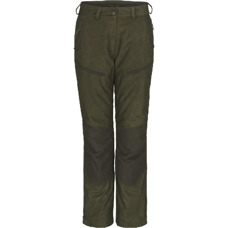 Seeland North Ladies Trousers - Pine Green (Size UK 14) Wide Leg Loose Fit Mid Waist
