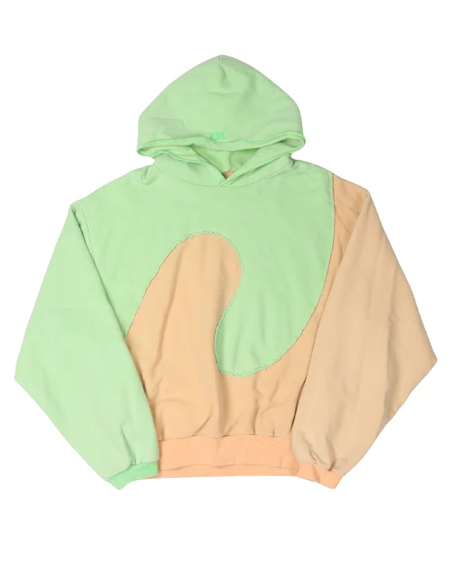 Swirl Hoodie Hoodie with Belted Waist Structured Tailored