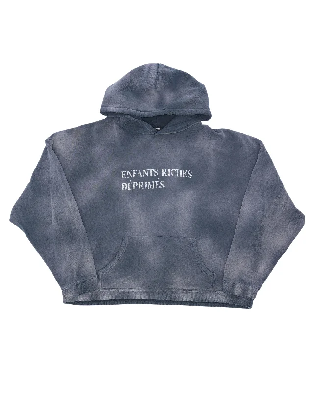 Sun-Faded Classic Logo Hoodie Hoodie with Typography Text Message