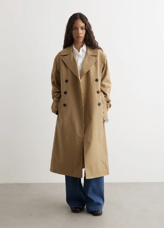 Theresa Trench Coat Cotton Linen Terry