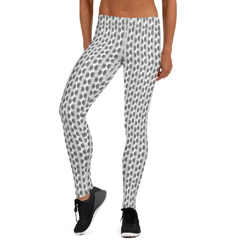 Pointellex Print Leggings Trendy Black Mesh Leggings