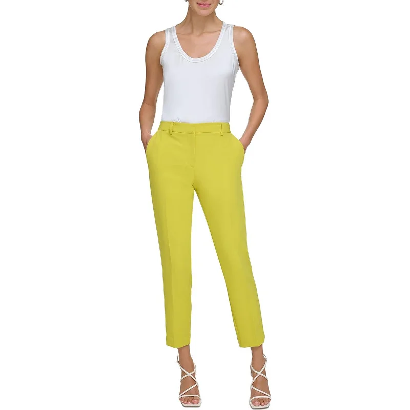 DKNY Womens Petites Pocket  Trouser Pants Trousers Wedding White