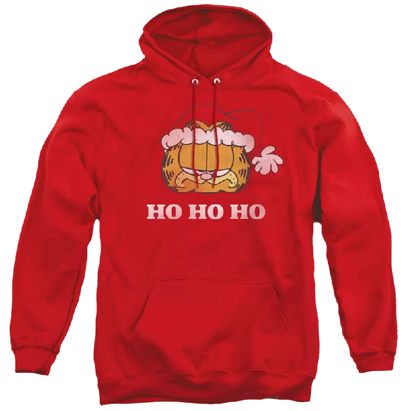 Garfield Ho Ho Ho - Pullover Hoodie Bishop Sleeve Elegant